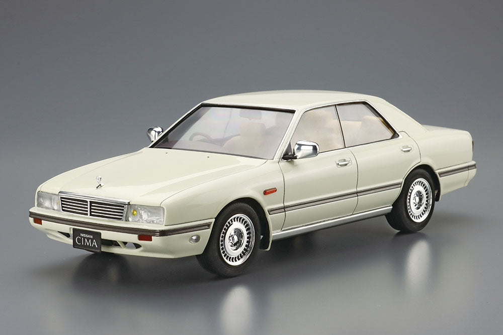 1/24 Nissan Y31 Cima Type II Limited 1990 Model Kit - Aoshima JDM Luxury Sedan Scale Model