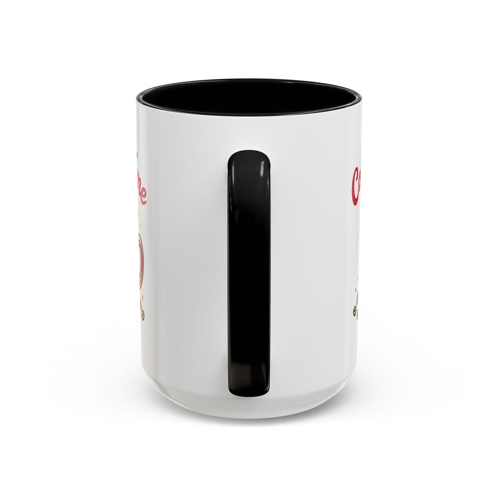 Coffee Mug - "Coffee Time" Red Accent Ceramic Mug (11/15oz)