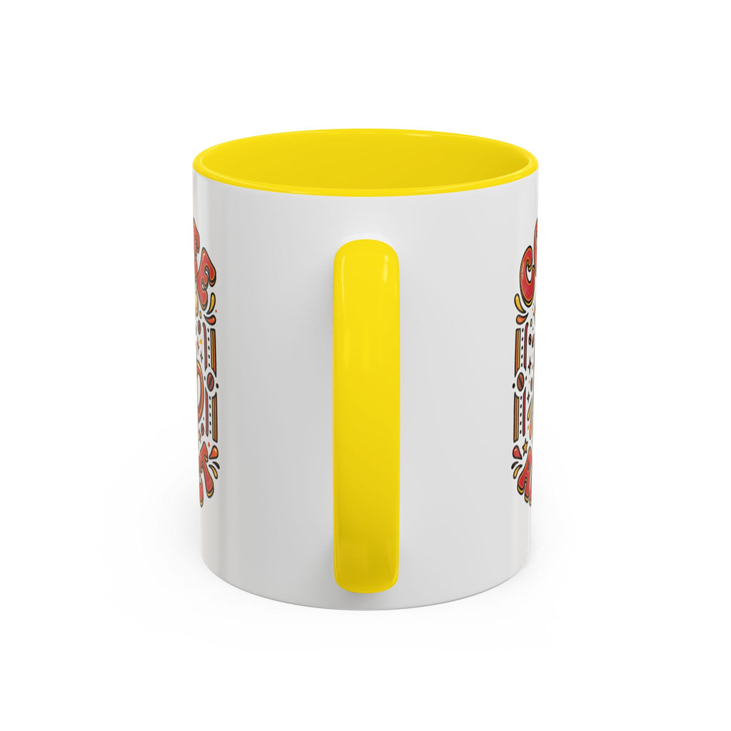 Coffee Addict Accent Mug — "Coffee Power" Retro Coffee Lover Gift (11oz/15oz)
