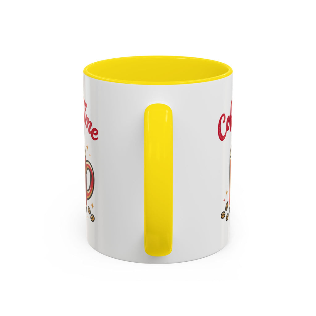 Coffee Mug - "Coffee Time" Red Accent Ceramic Mug (11/15oz)