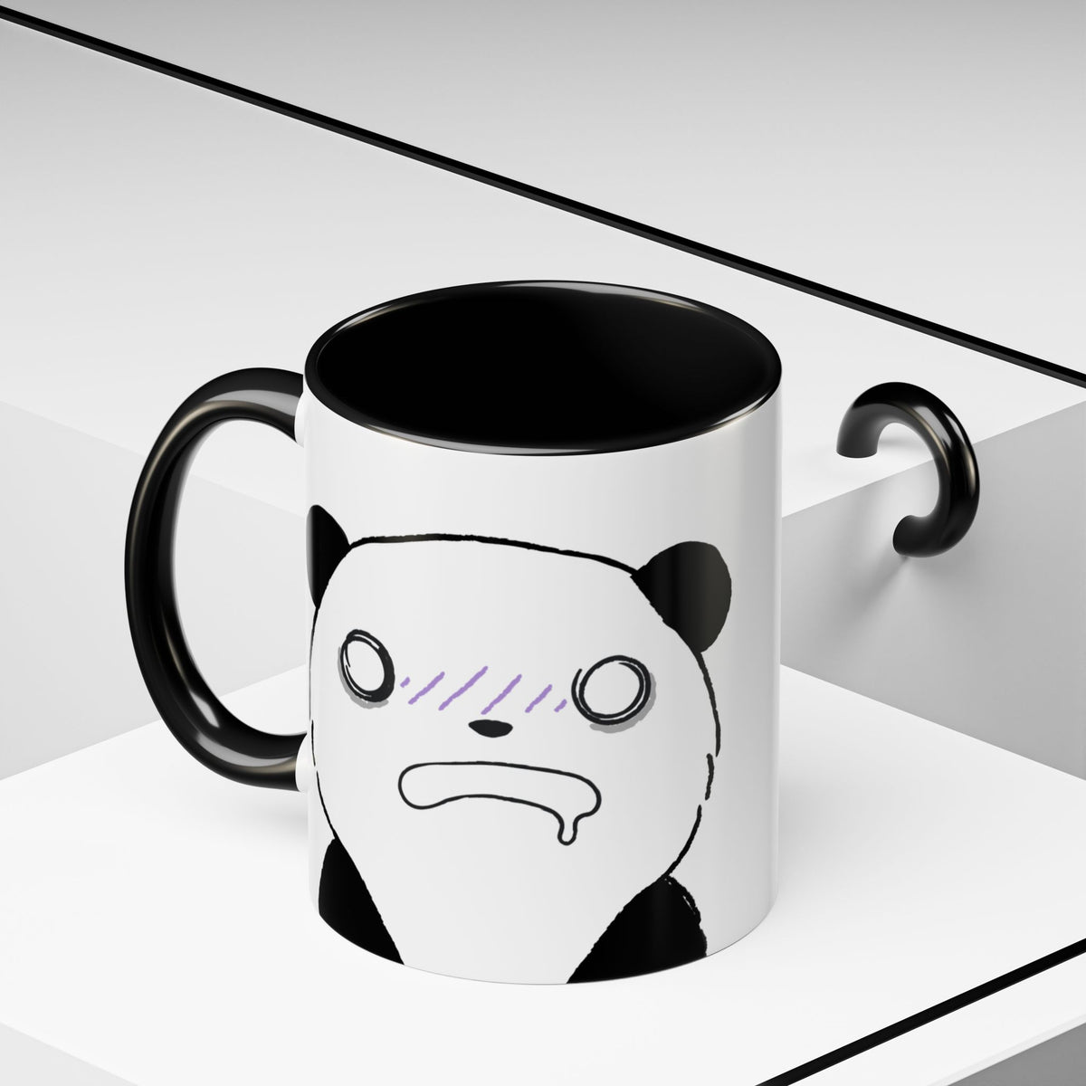 Just Give Me My Coffee!!! Accent Mug — Panda Coffee Lover Gift (11/15oz)