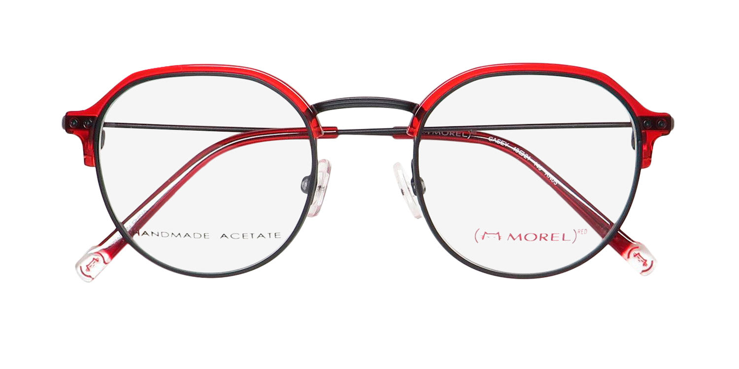 Morel Red Casey 90015c Eyeglasses