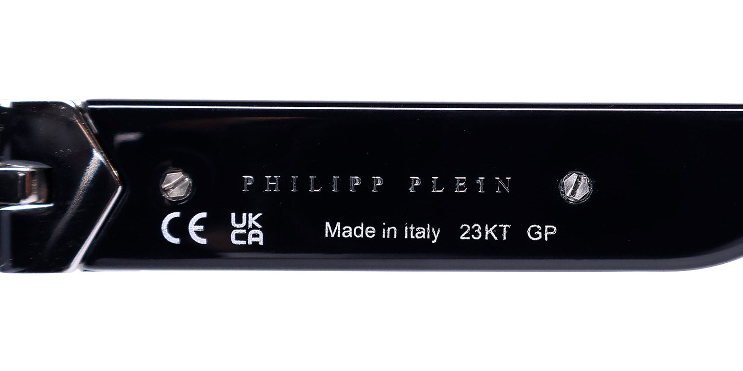 Philipp Plein Spp080 Plein Badge 23kt Gp Sunglasses