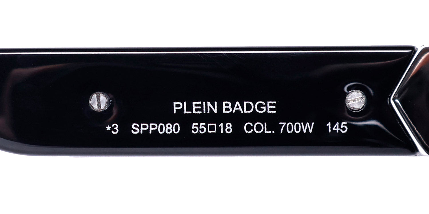 Philipp Plein Spp080 Plein Badge 23kt Gp Sunglasses