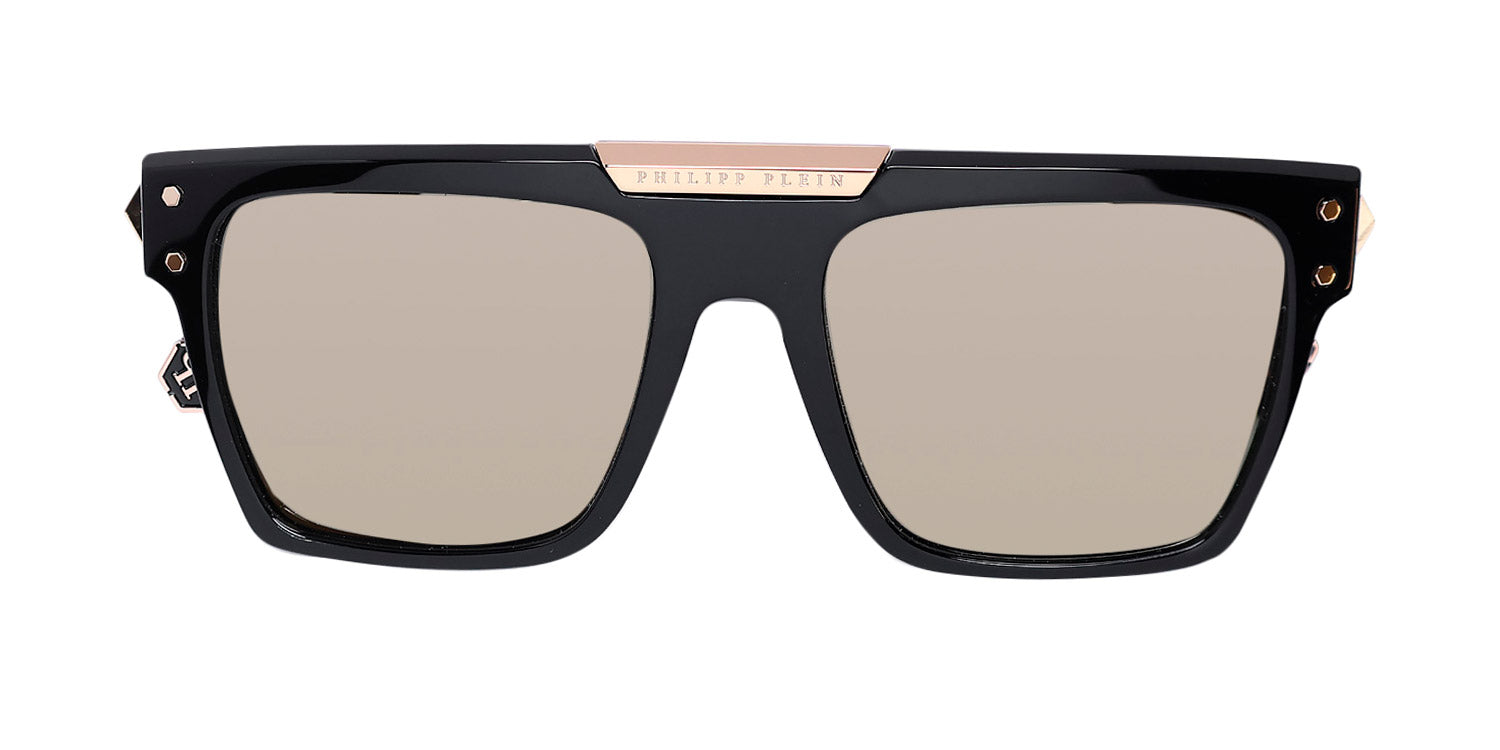 Philipp Plein Spp080 Plein Badge 23kt Gp Sunglasses