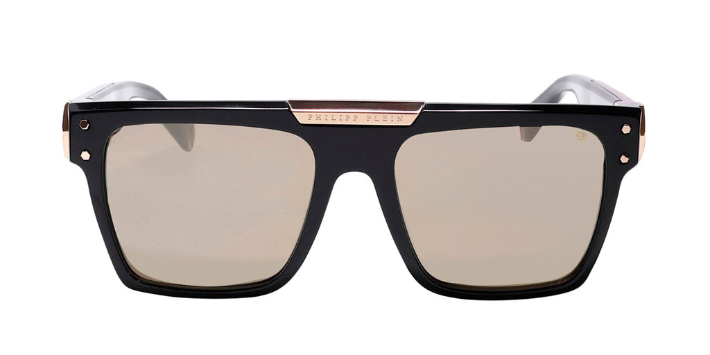 Philipp Plein Spp080 Plein Badge 23kt Gp Sunglasses