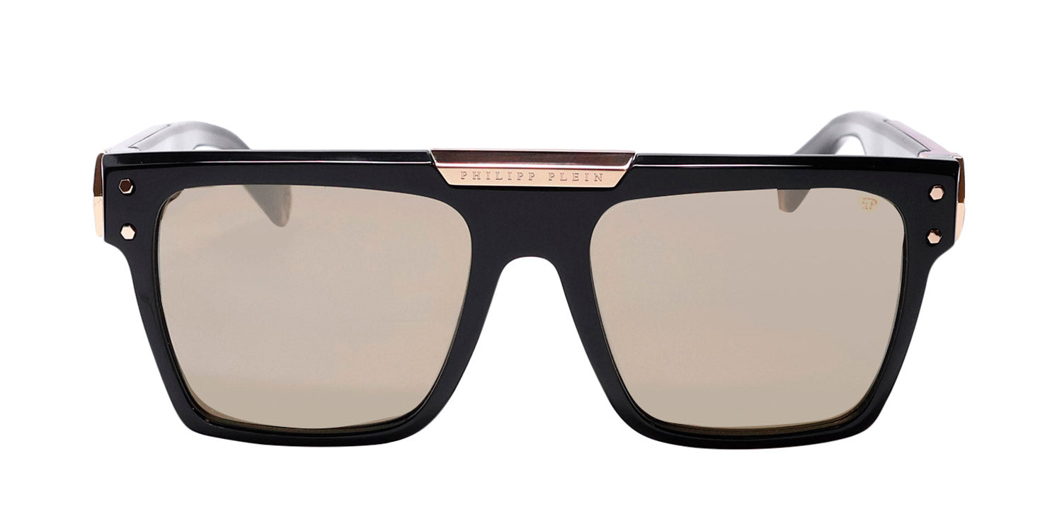 Philipp Plein Spp080 Plein Badge 23kt Gp Sunglasses
