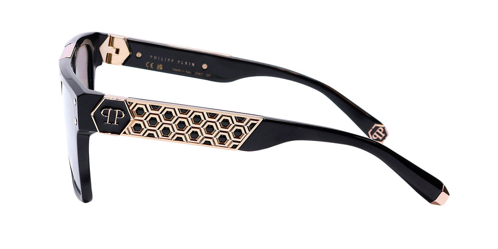 Philipp Plein Spp080 Plein Badge 23kt Gp Sunglasses