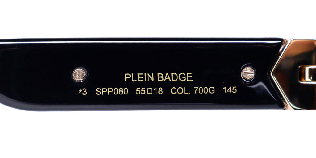 Philipp Plein Spp080 Plein Badge 23kt Gp Sunglasses