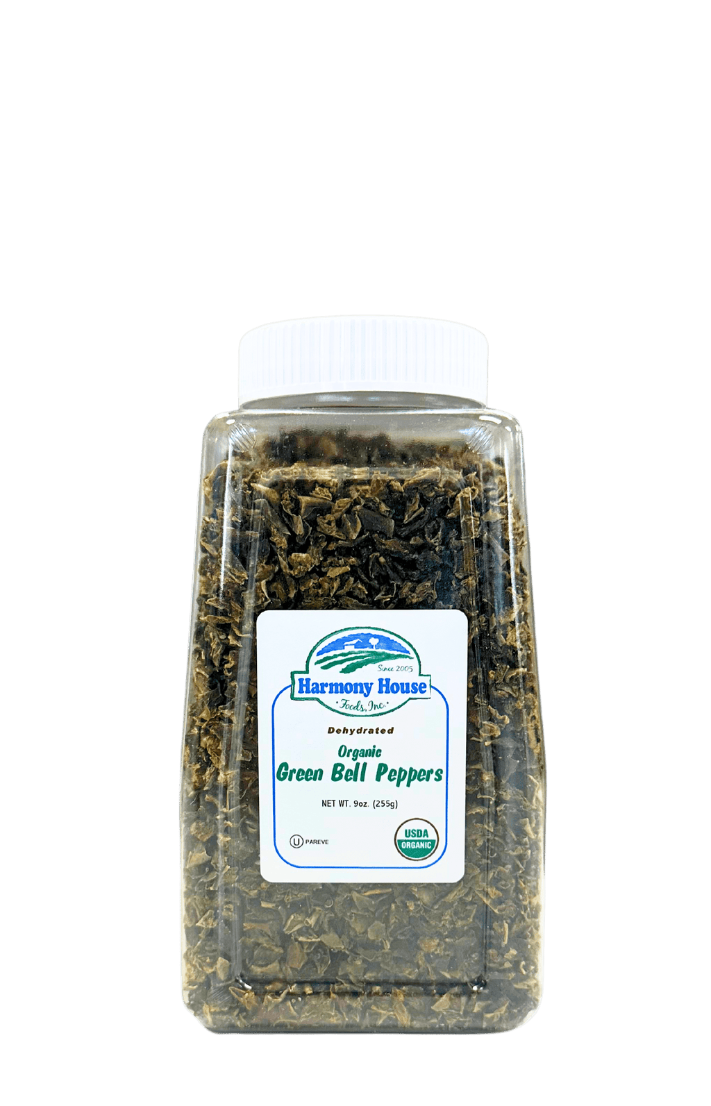 Bell Pepper, Green, Dried, Organic