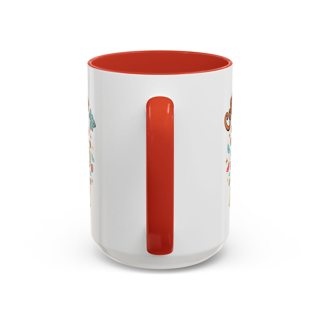 Coffee Mug — "Coffee Makes Me Happy" Cute Retro Accent Mug (11/15oz)