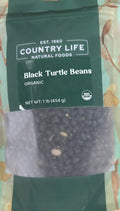 Black Turtle Beans, Organic (REDUCED PRICE! - Contains splits)