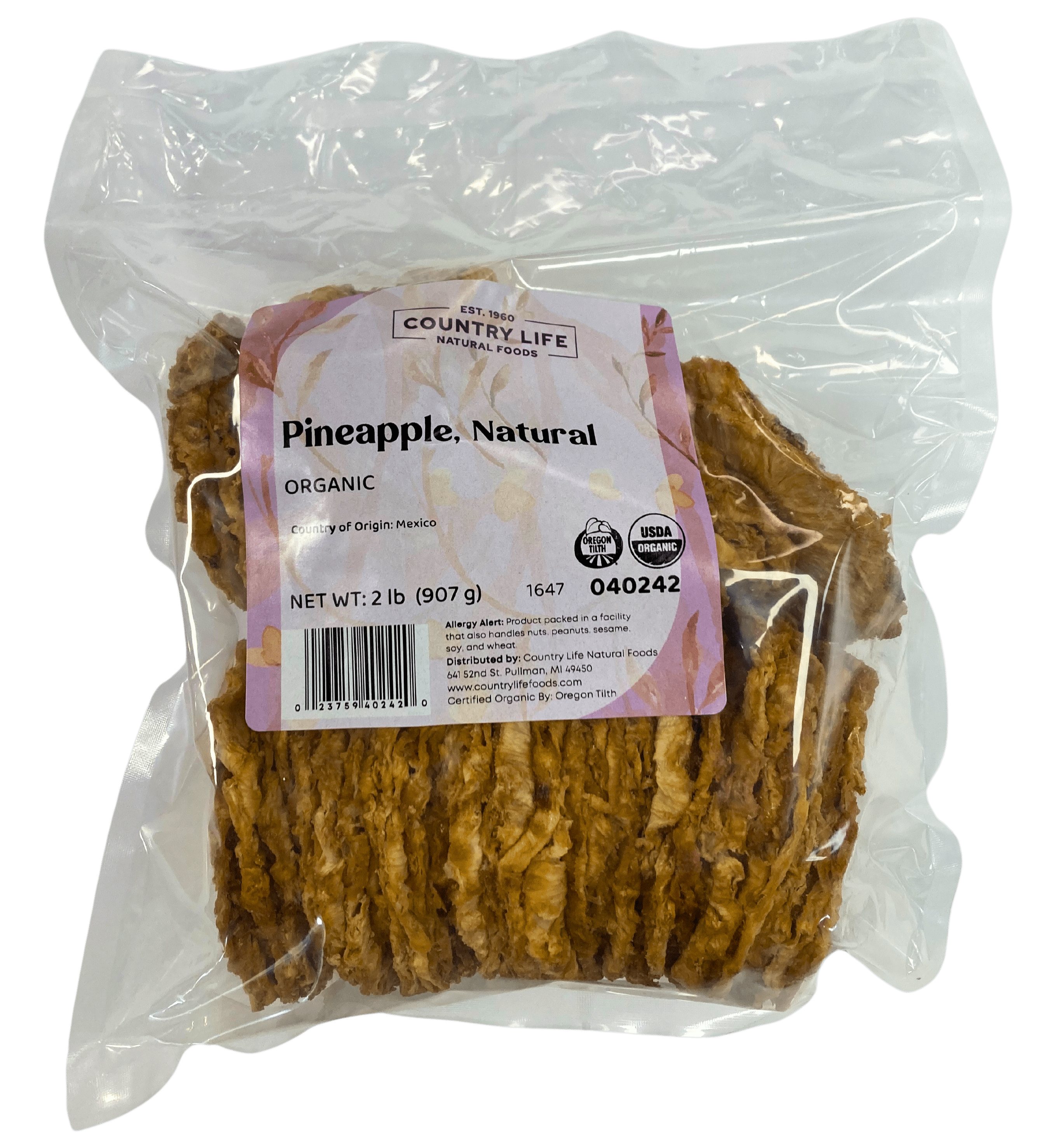 Pineapple Slices, Natural, Organic