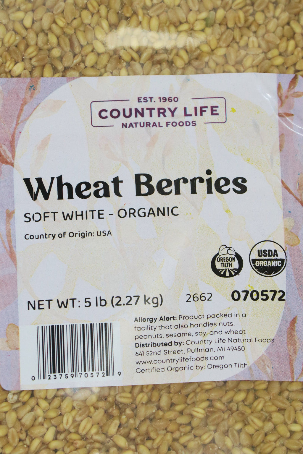 Wheat Berries, Soft White, Organic