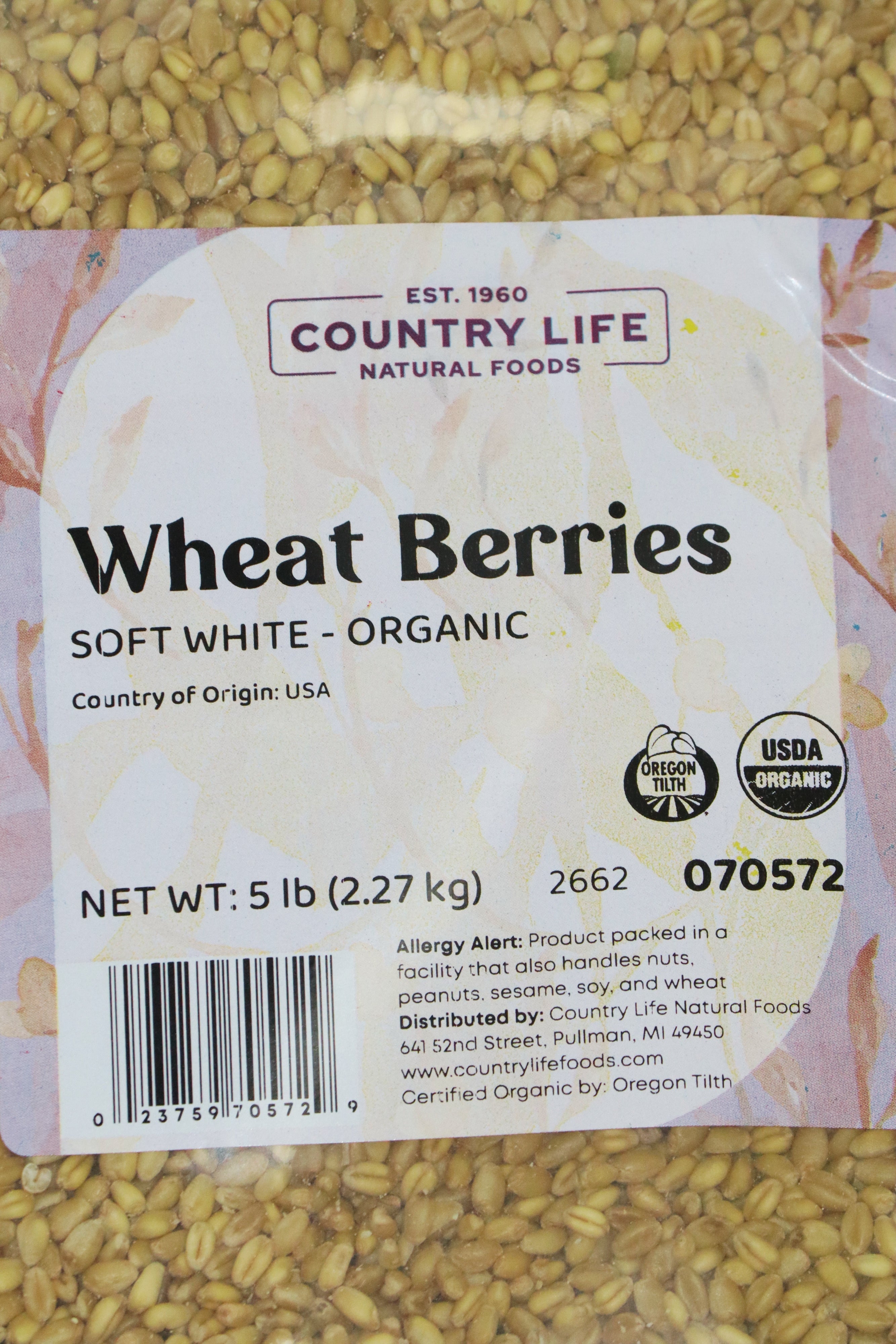 Wheat Berries, Soft White, Organic