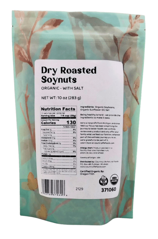 Soynuts, Dry Roasted, Organic, Salted