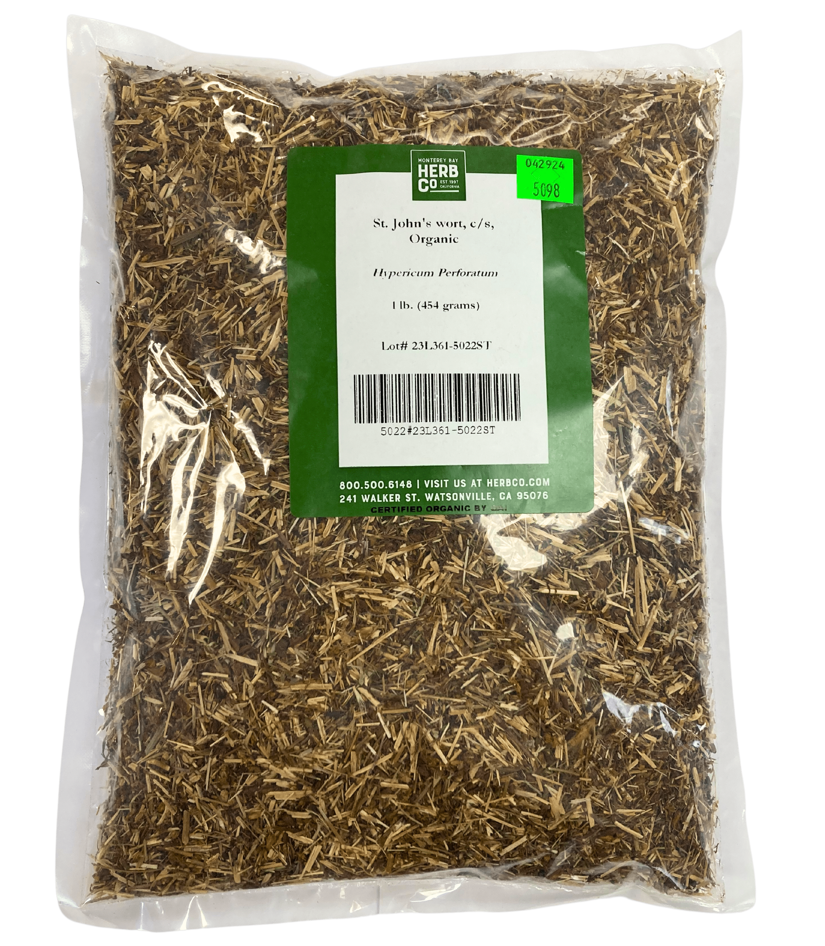 St. John's Wort, Organic, Cut & Sifted