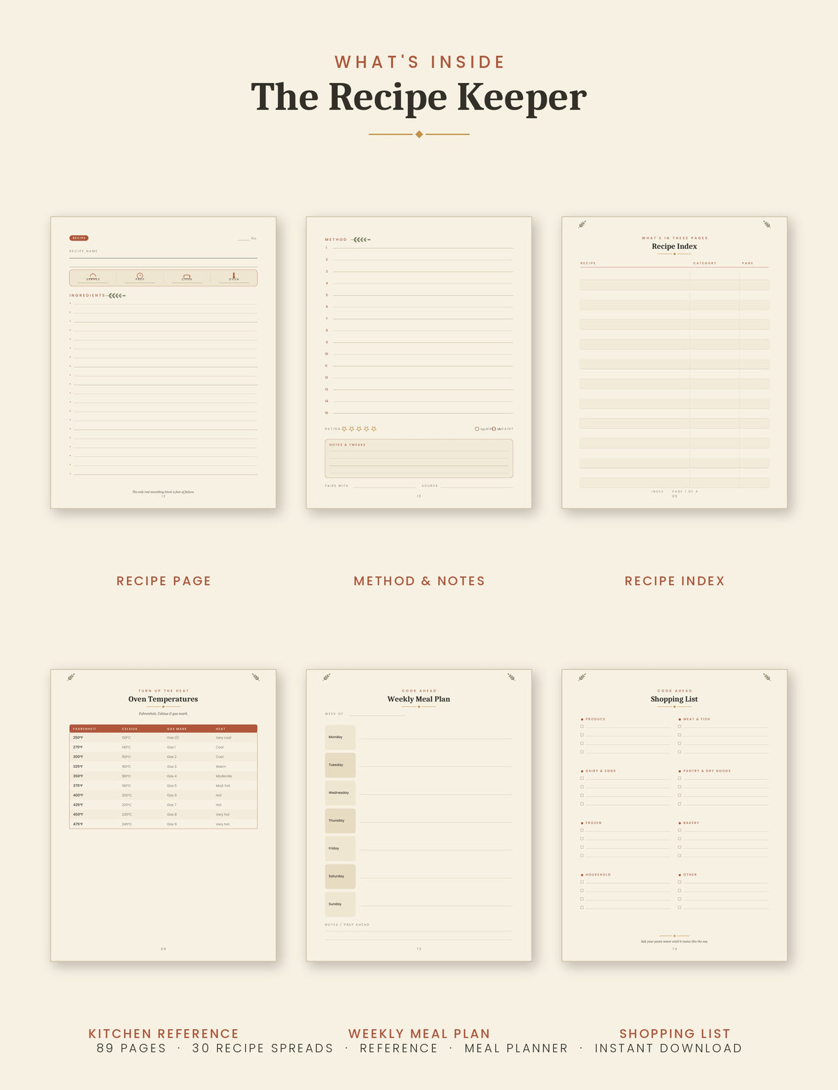 A KEEPSAKE COOKBOOK -The Recipe Keeper A Journal of Favorite Recipes & Kitchen Notes