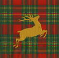 Reindeer Tartan Red Dinner Napkin