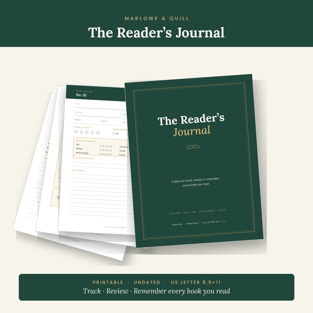 The Reader's Journal (Printable)