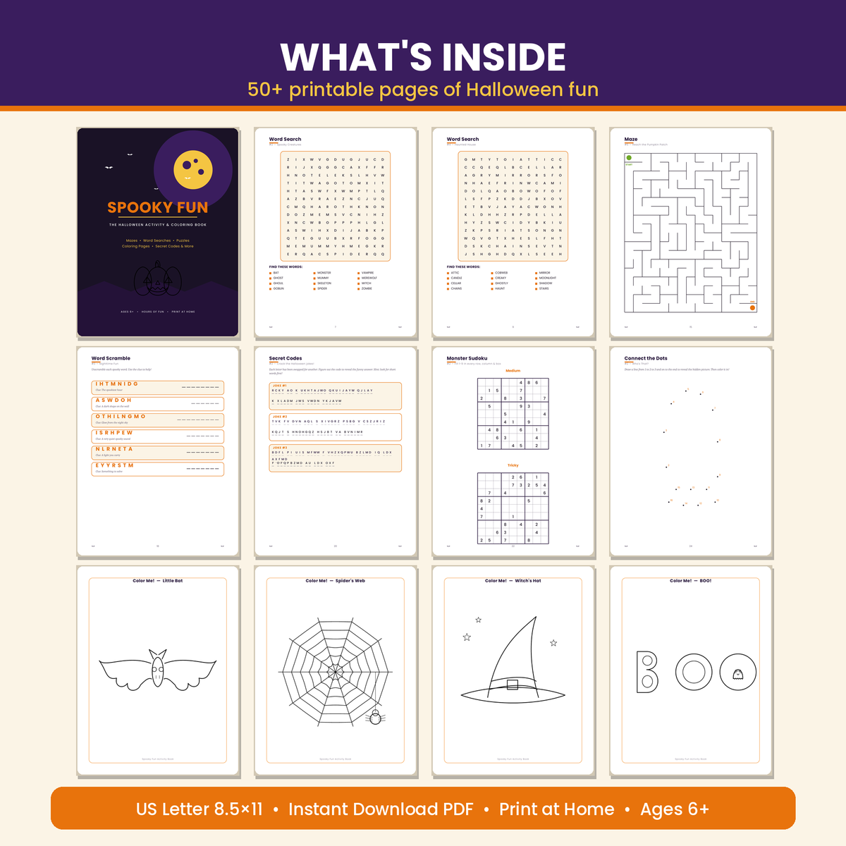 SPOOKY FUN THE HALLOWEEN ACTIVITY & COLORING BOOK
