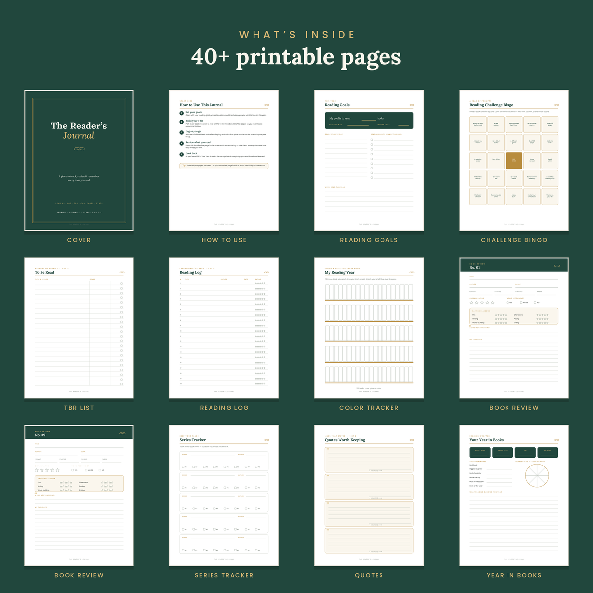 The Reader's Journal (Printable)