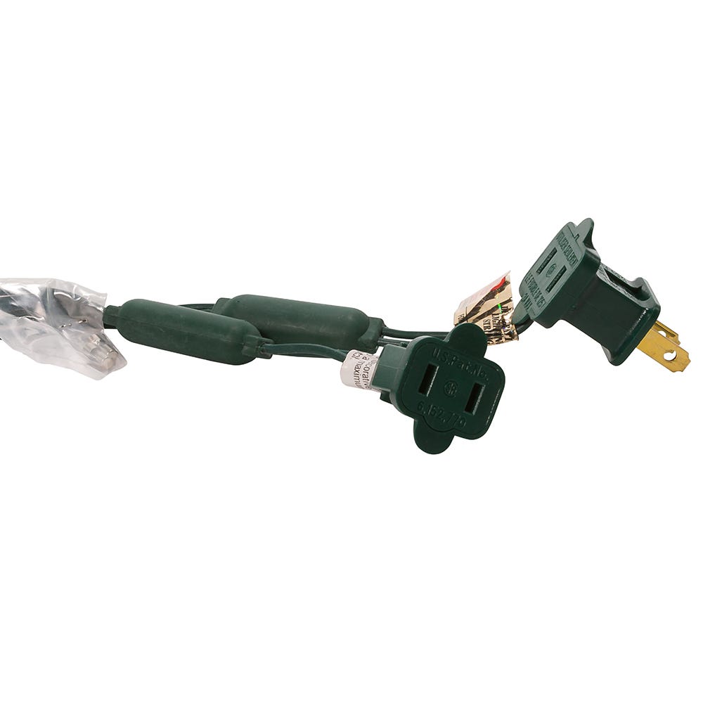 50-Light C3 Diamond Multi-Color LED Green Wire Light Set