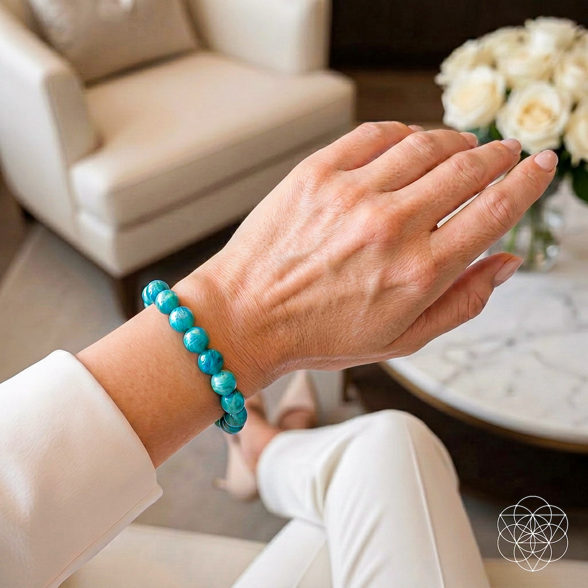 Empire of Her Own – Premium Blue Amazonite Bracelet