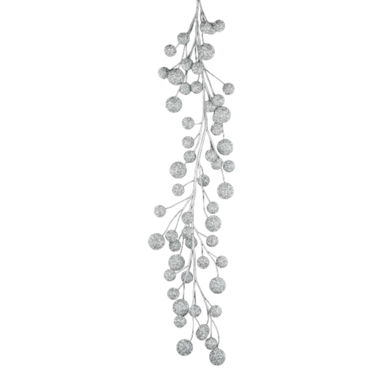 Silver Glitter Foil Ball Garland