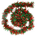Tissue Fringe Garland - Red and Green