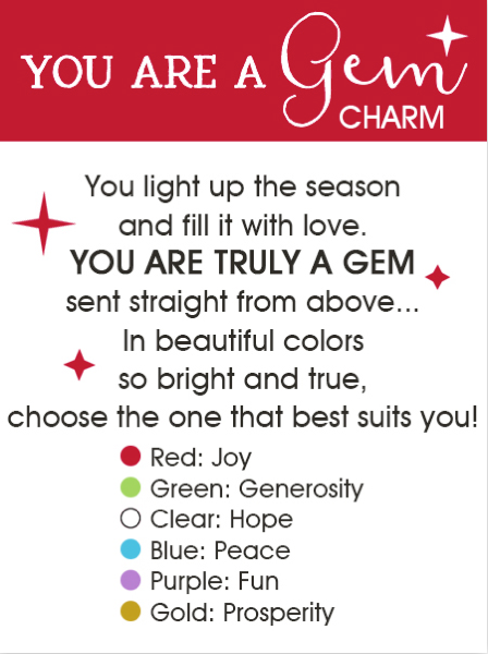 You Are A Gem Charm - Purple