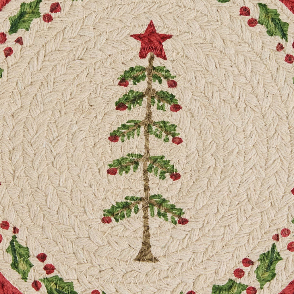 Feather Tree Printed Braided Trivet