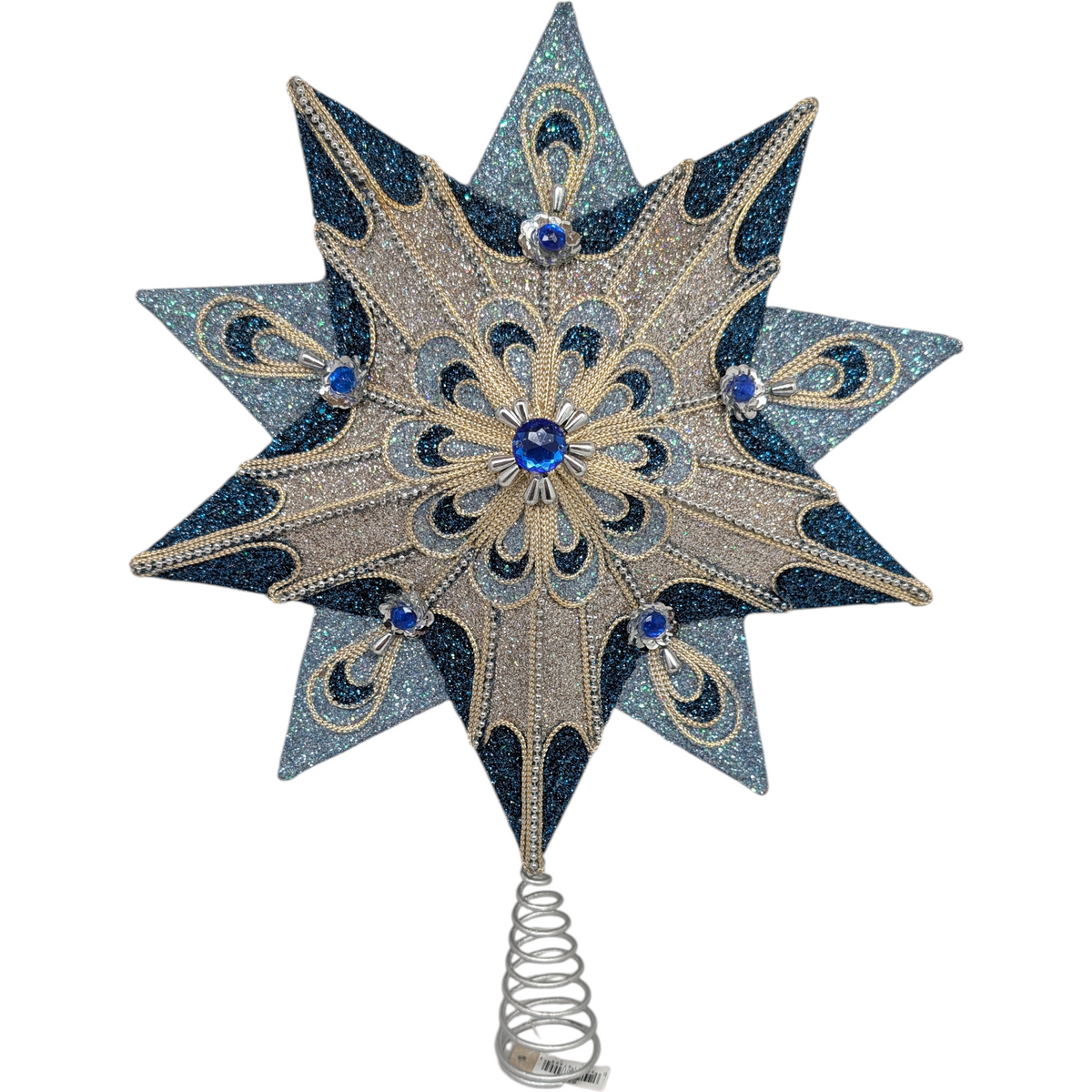 Blue Radiance 10 Point Star Treetopper- 16 Inch