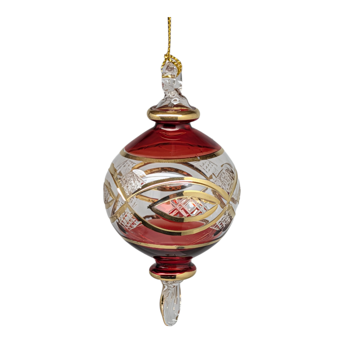 Ruby and Gold: The Egyptian Cut Glass Globe Ornament